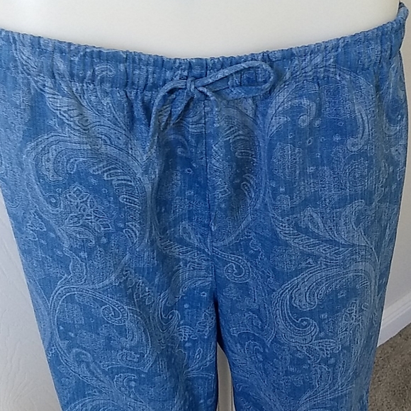 🌷‼️5/$20 Draper's & Damon's Paisley Elastic Drawstring Pant - Picture 5 of 7